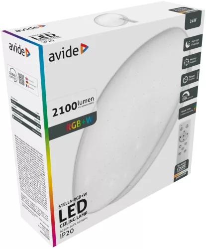 Izvolite LED stropnu svjetiljku Stella 24W RGB W s daljinskim upravljačem