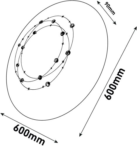 Avide LED Ceiling Light Gaia-CCT 60W with Remote Control