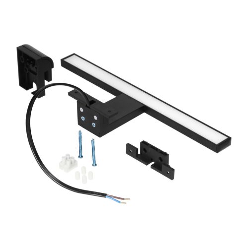 Avide LED svjetiljka za ogledalo s kutijom za ugradnju kvadratna crna 300 mm 4000K IP44