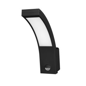   Adviti Piryt outdoor LED wall lamp modern IP54 black 10w with motion sensor 