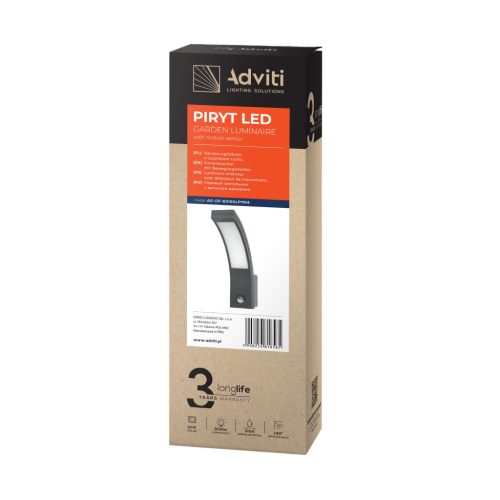 Adviti piryt outdoor LED wall lamp modern IP54 gray 10w