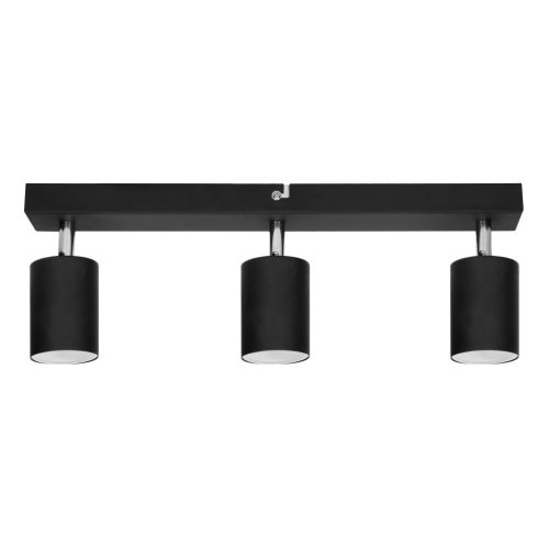 Bodové stropné svietidlo Adviti čierne 3x GU10 
