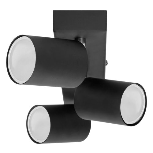 Bodové stropné svietidlo Adviti čierne 3x GU10 