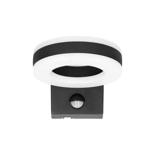 Adviti howlit outdoor round LED wall lamp IP65 black 20w with motion sensor