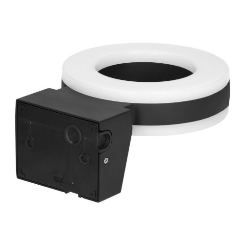 Adviti howlit outdoor round LED wall lamp IP65 black 20w with motion sensor