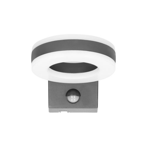 Adviti howlit outdoor round LED wall lamp IP65 gray 20w with motion sensor