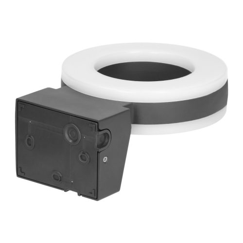 Adviti howlit outdoor round LED wall lamp IP65 gray 20w with motion sensor