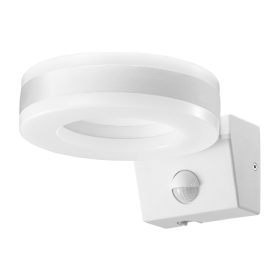   Adviti howlit outdoor round LED wall lamp IP65 white 20w with motion sensor