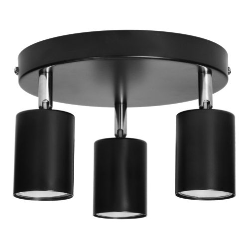 Adviti Spotleuchte Decke rund schwarz 3x GU10 