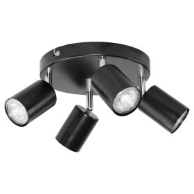 Adviti spot svjetiljka stropna okrugla crna 4x GU10 