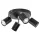 Spot Adviti plafon rotund negru 4x GU10 