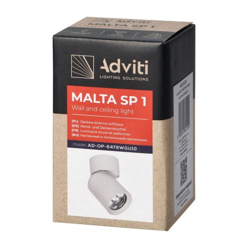 Adviti spot lampa zidna i stropna bijela 1x GU10 malt