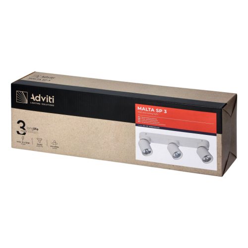 Adviti spot lampa zidna i stropna bijela 3x GU10 malt