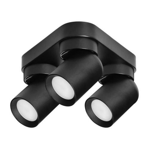 Adviti spot svjetiljka zidna i stropna crni trokut 3x GU10  