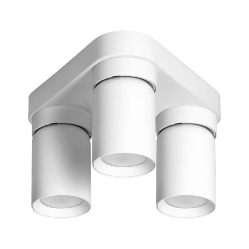 Adviti lampa punktowa ścienna i sufitowa biała trójkątna 3x GU10  