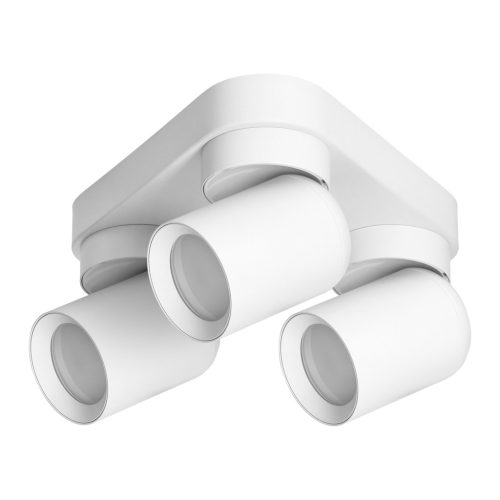 Adviti lampa punktowa ścienna i sufitowa biała trójkątna 3x GU10  