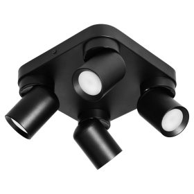   Adviti spot lampa zidna i stropna crna četvrtasta 4x GU10 malt  