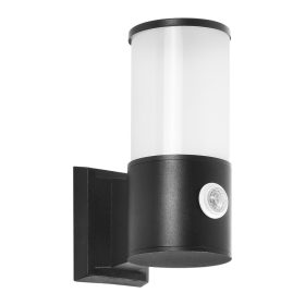   Adviti Dalia outdoor wall lamp metal IP54 black E27 with motion sensor