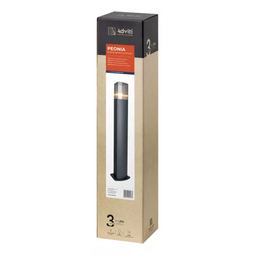 Адвити Пеониа спољна подна лампа метална ИП54 црна Е27 75цм