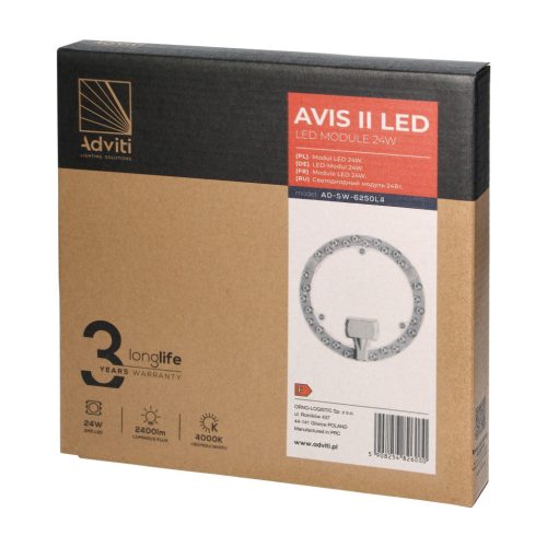 Adviti LED module for ceiling lights, built-in, replaceable 24w 4000k 215mm