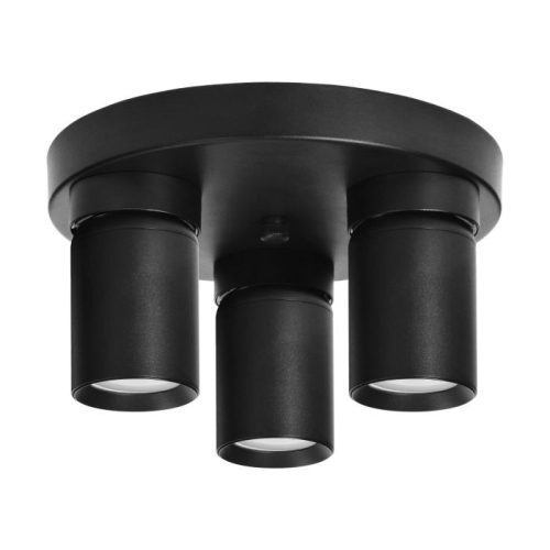 Adviti spot lampa zidna i stropna crna okrugla 3xGU10 malt  