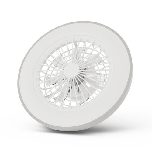 Avide Mennyezeti lámpa ventilátorral Whitney ezüst, 2x24W+15W motor, távirányítóval
