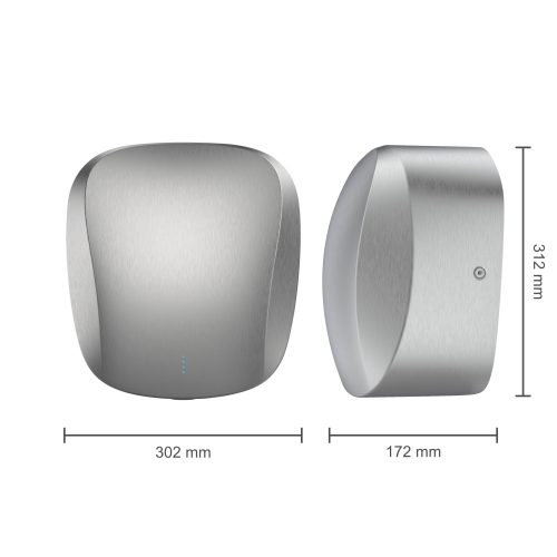 Uscător de mâini, oțel inoxidabil, alb, 1450W