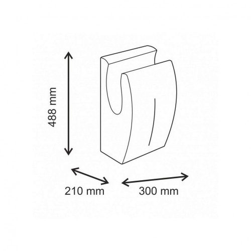 Uscător de mâini mini, lamă de aer, priză de mână, plastic alb, 1900W Alpha