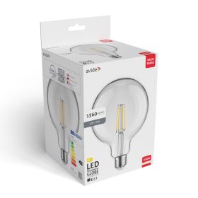 Avide Value LED G125 Filament Globe E27 12W WW 3000K