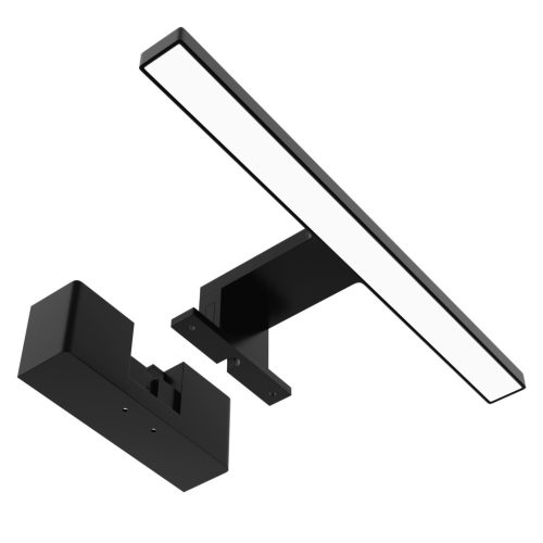 Avide LED svjetiljka za ogledalo s kutijom za ugradnju kvadratna crna 300 mm 4000K IP44