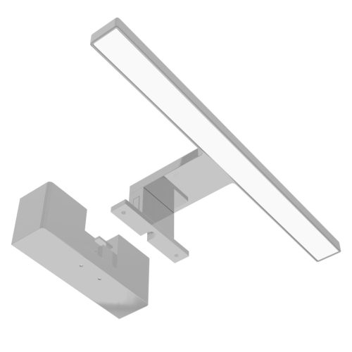 Avide LED svjetiljka za ogledalo s kutijom za ugradnju Kvadratni krom 300 mm 4000K IP44