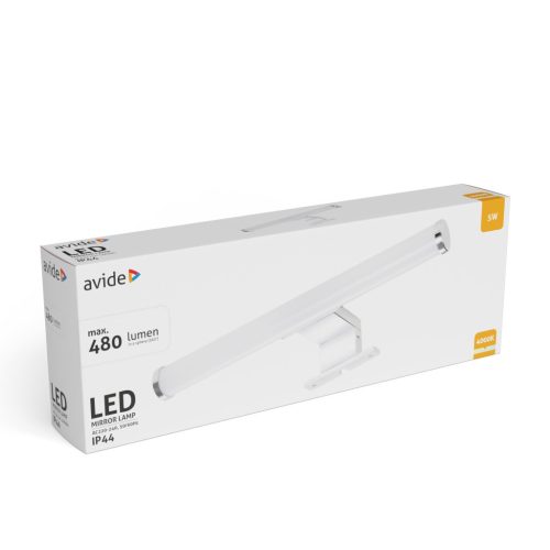 Avide LED svjetiljka za ogledalo okrugla kromirana plastika 300 mm NW 4000K 5W IP44