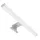 Avide Lumină cu LED pentru oglindă Pătrat Cromat Plastic 400mm NW 4000K 6W IP44