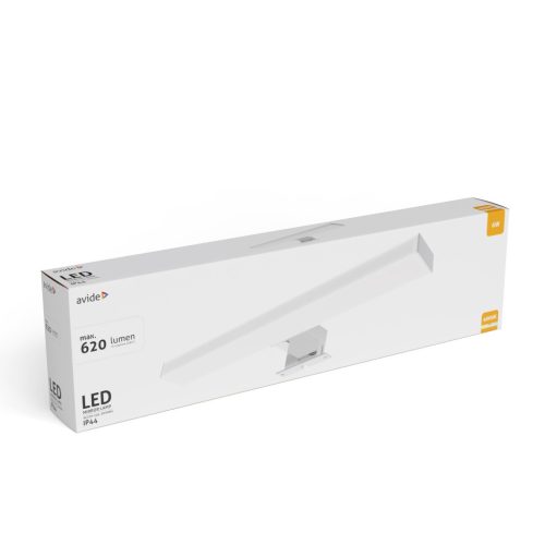 Avide LED svjetiljka za ogledalo Kvadratna kromirana plastika 400 mm NW 4000K 6W IP44