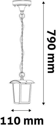 Avide vanjska visilica Coronado 1xE27 IP44 crna