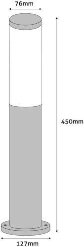 Avide kültéri álló lámpa Boca 1xE27 450mm IP44 Antracit