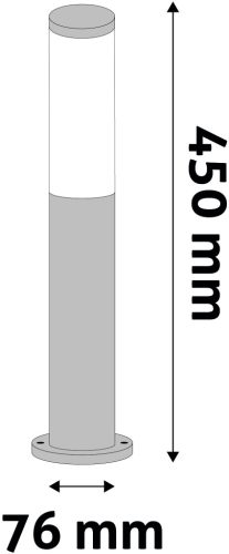 Avide kültéri álló lámpa Boca 1xE27 450mm IP44 Fekete
