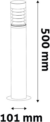 Avide kültéri álló lámpa Delmar 1xE27 500mm IP44 Fekete