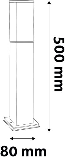 Avide kültéri álló lámpa Panama 1xE27 500mm IP44 Szatén Nikkel