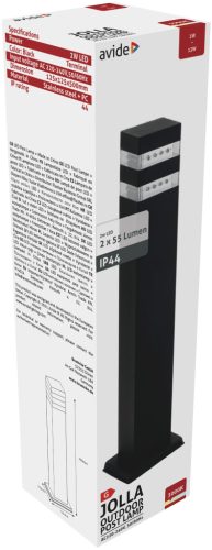 Avide kültéri álló lámpa Jolla LED 2W WW 500mm IP44 Fekete
