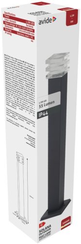 Avide kültéri álló lámpa Solana LED 1.5W WW 500mm IP44 Antracit