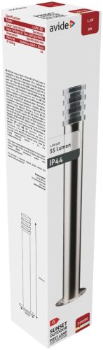 Avide kültéri álló lámpa Sunset LED 1.5W WW 500mm IP44 Szatén Nikkel