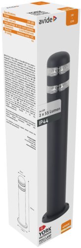 Avide kültéri álló lámpa York LED 2W NW 500mm IP44 Antracit