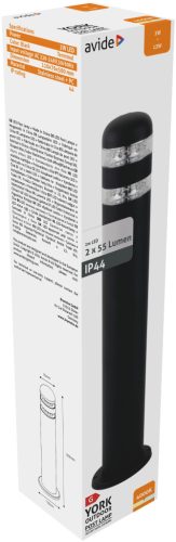 Avide kültéri álló lámpa York LED 2W NW 500mm IP44 Fekete