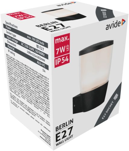 Avide outdoor wall lamp Berlin 1xE27 IP54