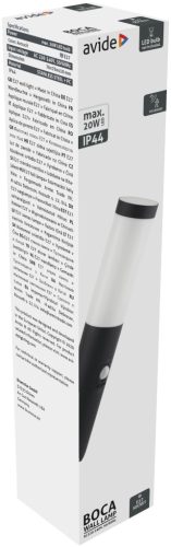 Avide outdoor wall lamp Boca 1xE27 PIR IP44 Anthracite