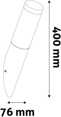 Avide outdoor wall lamp Boca 1xE27 IP44 Satin Nickel