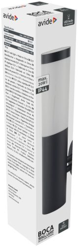 Avide outdoor wall lamp Boca 1xE27 IP44 Anthracite