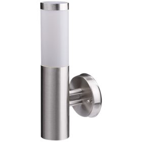 Avide outdoor wall lamp Boca 1xE27 IP44 Satin Nickel