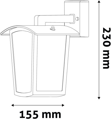 Avide outdoor wall lamp Coronado 1xE27 IP44 black